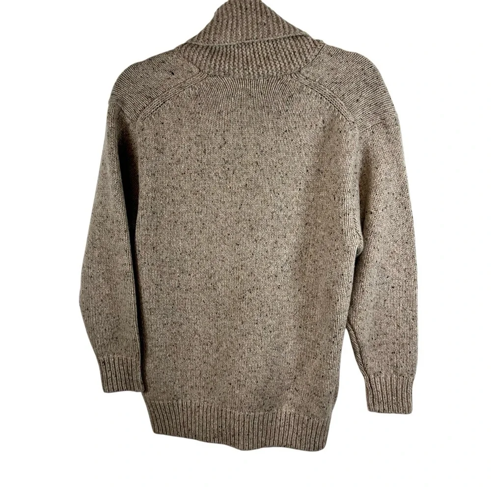 Aritzia Wilfred Free Button Up Grandpa Cardigan Wool Blend Tan Women's Sz‎ 2XS